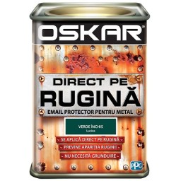 Vopsea alchidica Direct pe rugina Oskar, interior / exterior, verde inchis lucios, 0.5 L