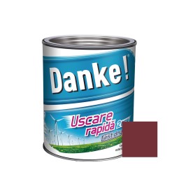 Vopsea alchidica pentru lemn / metal, Danke, exterior, rosu oxid, 0.75 L