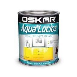 Vopsea email pe baza de apa Oskar Aqua Lucios, Gri Nordic, 0.6 l
