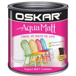 Vopsea email pe baza de apa Oskar Aqua Matt, Maro eclectic, 0.6 L