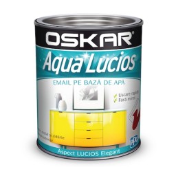 Vopsea email pe baza de apa Oskar Aqua Lucios, Visiniu picant, 0.6 l