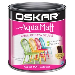 Water-based enamel paint Oskar Aqua Matt, Strong brown, 0.6 l